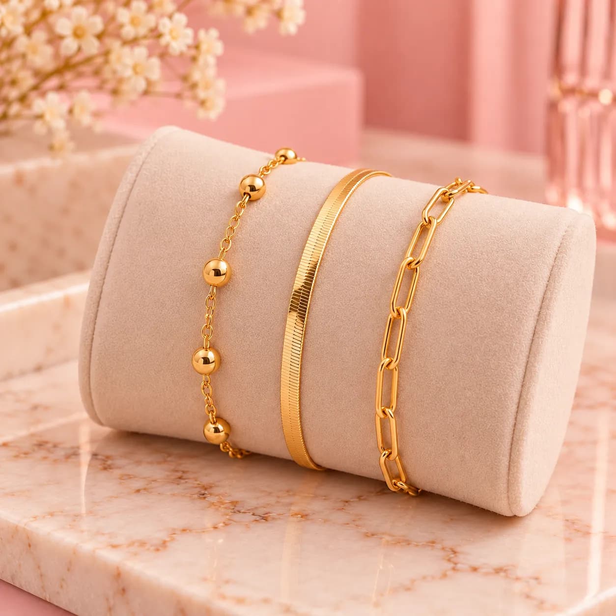 Pulseira Trio Banhada
